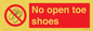 PP16769: No Open toe shoes