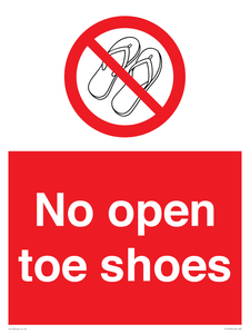 PP16769: No Open toe shoes