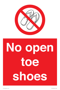 PP16769: No Open toe shoes