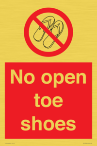 PP16769: No Open toe shoes