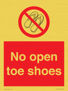 PP16769: No Open toe shoes