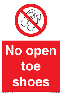 PP16769: No Open toe shoes