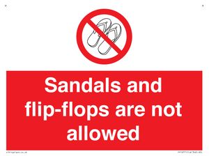 PP16771: Sandals and flip-flops are not allowed