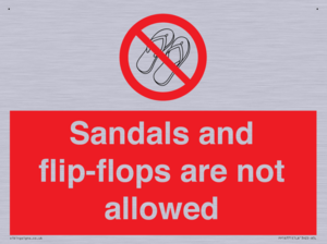 PP16771: Sandals and flip-flops are not allowed