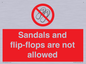 PP16771: Sandals and flip-flops are not allowed