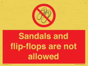 PP16771: Sandals and flip-flops are not allowed