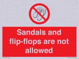 PP16771: Sandals and flip-flops are not allowed