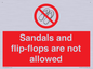 PP16771: Sandals and flip-flops are not allowed