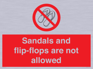 PP16771: Sandals and flip-flops are not allowed