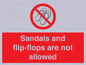 PP16771: Sandals and flip-flops are not allowed