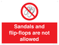 PP16771: Sandals and flip-flops are not allowed