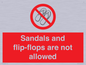 PP16771: Sandals and flip-flops are not allowed