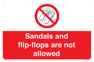 PP16771: Sandals and flip-flops are not allowed