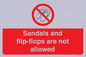 PP16771: Sandals and flip-flops are not allowed
