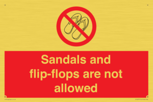 PP16771: Sandals and flip-flops are not allowed