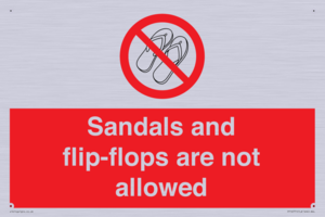 PP16771: Sandals and flip-flops are not allowed