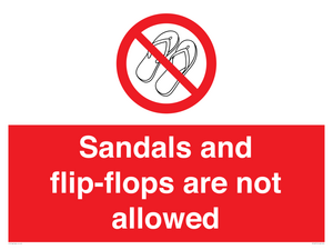 PP16771: Sandals and flip-flops are not allowed