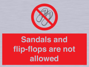 PP16771: Sandals and flip-flops are not allowed