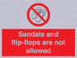 PP16771: Sandals and flip-flops are not allowed