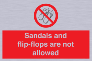 PP16771: Sandals and flip-flops are not allowed