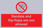 PP16771: Sandals and flip-flops are not allowed