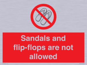 PP16771: Sandals and flip-flops are not allowed