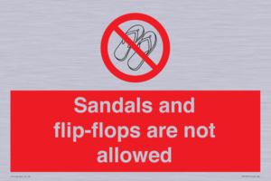 PP16771: Sandals and flip-flops are not allowed