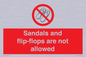 PP16771: Sandals and flip-flops are not allowed