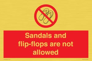 PP16771: Sandals and flip-flops are not allowed