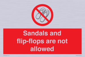 PP16771: Sandals and flip-flops are not allowed