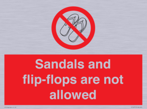 PP16771: Sandals and flip-flops are not allowed