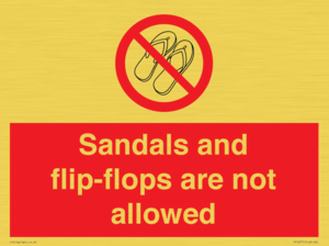 PP16771: Sandals and flip-flops are not allowed