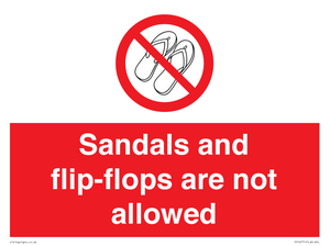 PP16771: Sandals and flip-flops are not allowed