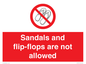 PP16771: Sandals and flip-flops are not allowed