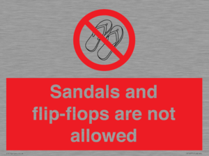 PP16771: Sandals and flip-flops are not allowed