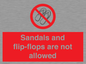 PP16771: Sandals and flip-flops are not allowed