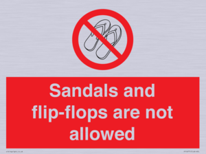 PP16771: Sandals and flip-flops are not allowed