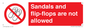 PP16771: Sandals and flip-flops are not allowed