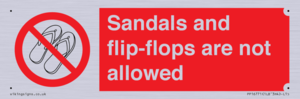 PP16771: Sandals and flip-flops are not allowed