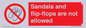 PP16771: Sandals and flip-flops are not allowed