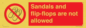 PP16771: Sandals and flip-flops are not allowed