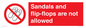 PP16771: Sandals and flip-flops are not allowed