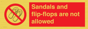 PP16771: Sandals and flip-flops are not allowed