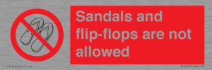 PP16771: Sandals and flip-flops are not allowed