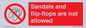 PP16771: Sandals and flip-flops are not allowed