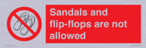 PP16771: Sandals and flip-flops are not allowed