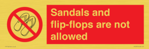 PP16771: Sandals and flip-flops are not allowed