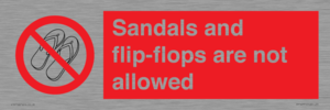 PP16771: Sandals and flip-flops are not allowed