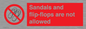 PP16771: Sandals and flip-flops are not allowed