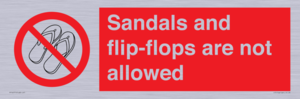 PP16771: Sandals and flip-flops are not allowed